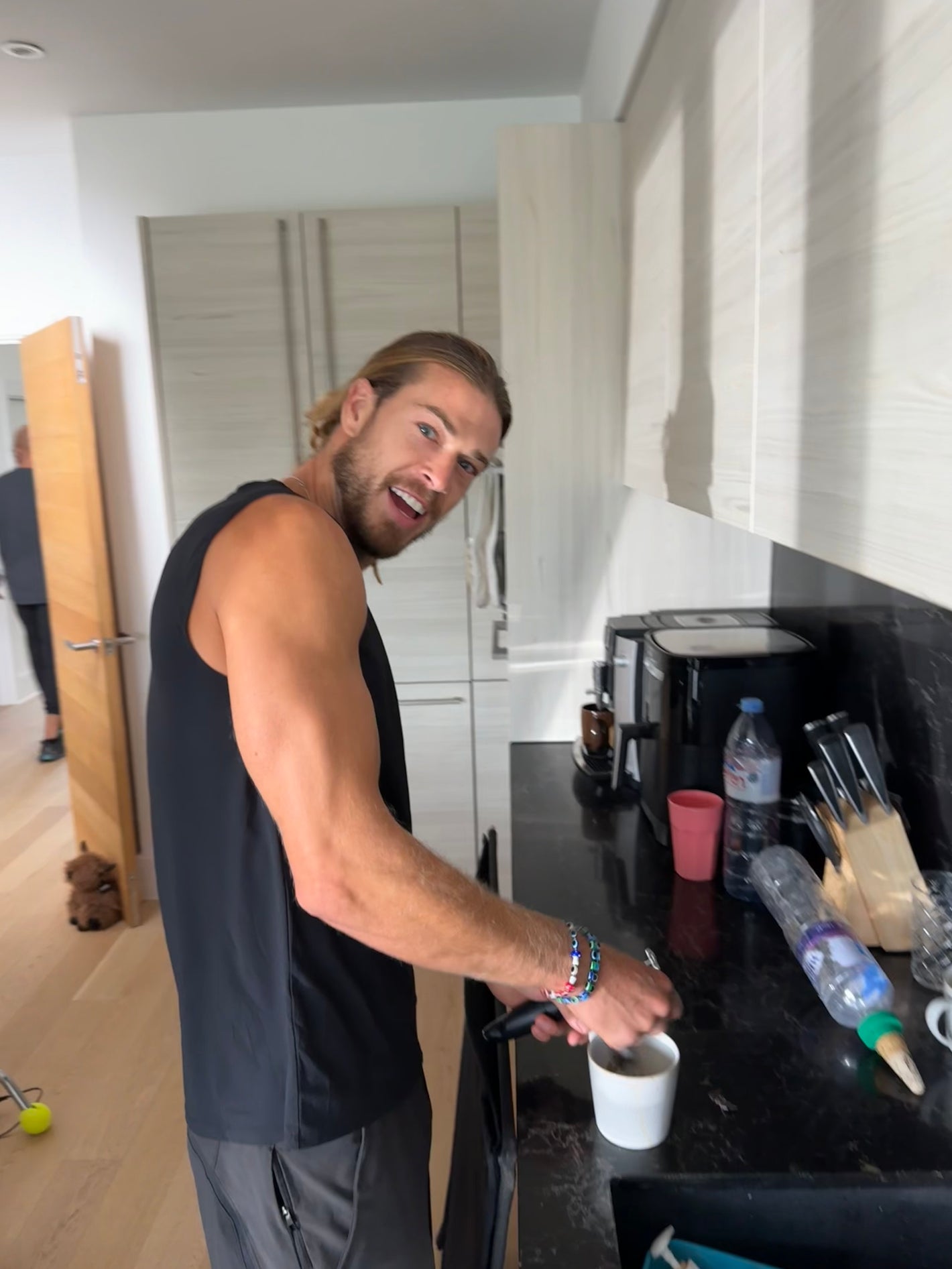 Man in kitchen