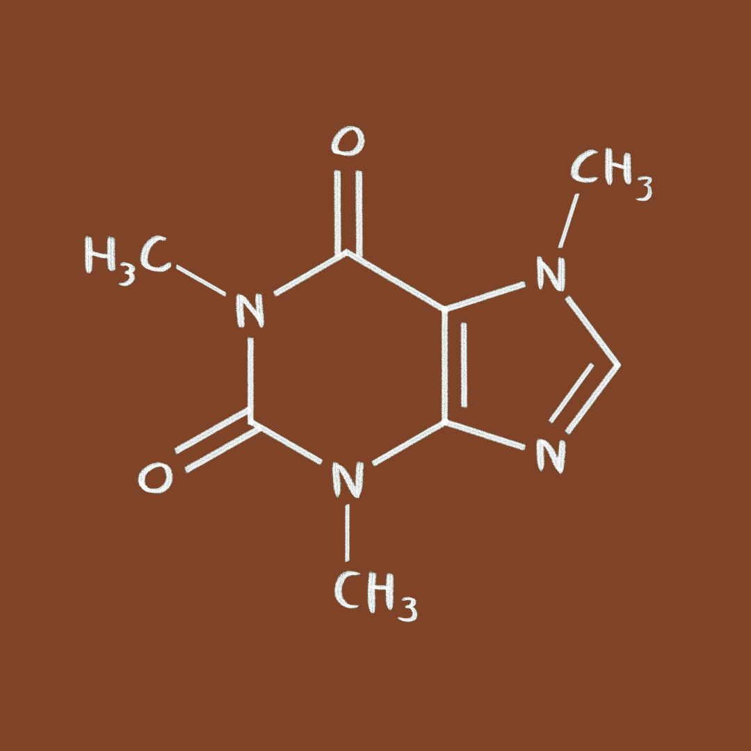 Chemical structure of coffee